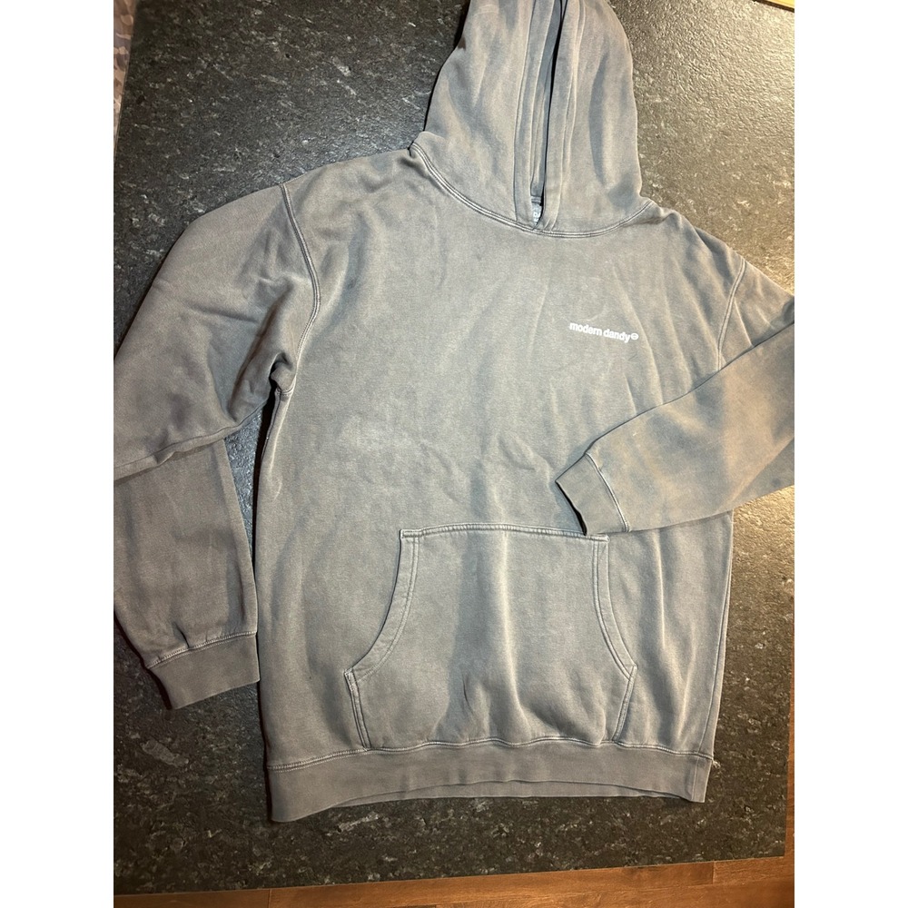 Modern Dandy AC Miller Mens XL Faded‎ Grey Hoodie Streetwear Fleece Sweatshirt